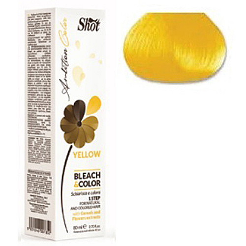 Знебарвлюючий крем з пігментом Жовтий - Shot Ambition Color Bleach Color Yellow 80 мл