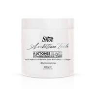Чорний знебарвлювальний порошок для волосся 10 тонів - Shot Ambition Tech 10 Tones Black Bleaching Powder 500 гр