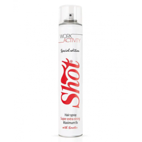 Лак-спрей суперсильної фіксації для волос - Shot Work Activity Hair Spray Super Extra Strong 490 мл