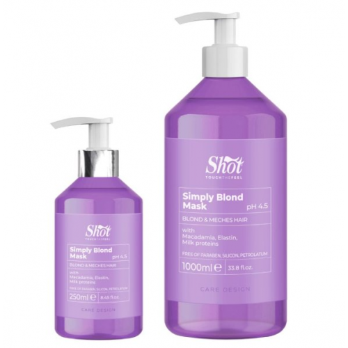 Маска для освітленого і мелірованого волосся - Shot Care Design Simply Blond Mask Маска для освітленого і мелірованого волосся - Shot Care Design Simply Blond Mask