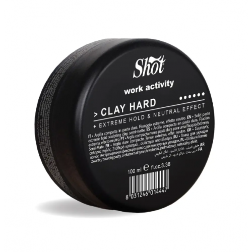 Паста тягучка для укладання волосся - Shot Work Activity Wax Clay Hard 100 мл