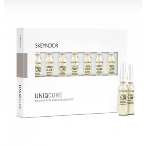 Активний нічний концентрат, що відновлює 8 годин - Skeyndor Uniqcure Bh night repairing concentrate 7шт по 2 мл