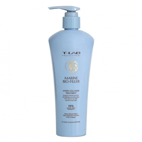 Маска-кондиціонер для гладкості волосся з гідролізованим колагеном - T-Lab Professional Marine Bio-Filler Hydra Collagen Treatment 300 мл