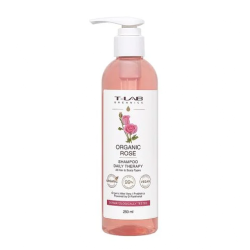 Щоденний шампунь для волосся - T-LAB Organic Rose Daily Therapy Shampoo 250 мл