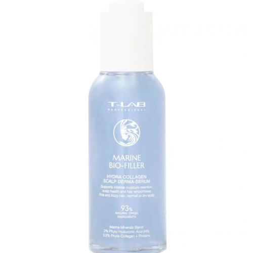 Сироватка для гладкості волосся з гідролізованим колагеном - T-Lab Professional Marine Bio-Filler Hydra Collagen Scalp Derma-Serum 60 мл