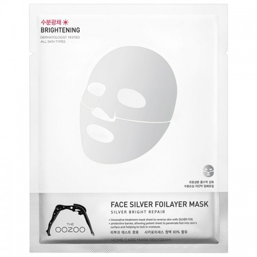 The OOZOO Срібна фольга 3х-Шарова маска для обличчя з термоефектом Face Gold Foilayer Mask 1 шт