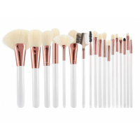 Набір пензлів для макіяжу - Tools For Beauty White Ecru 18 шт
