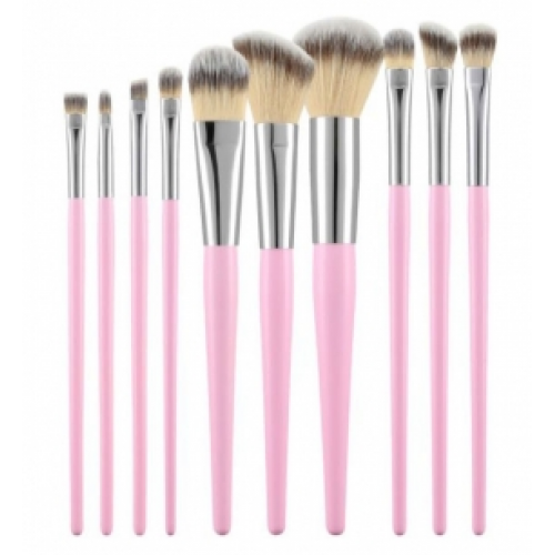 Набір пензлів для макіяжу - Tools For Beauty Pink 10 шт
