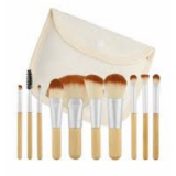 Tools For Beauty Набір кистей для макіяжу і чохол Bamboo 10 шт