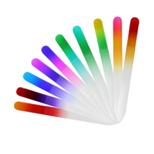 Скляна пилочка для нігтів - Tools For Beauty Glass Nail File With Rainbowr Print 1 шт