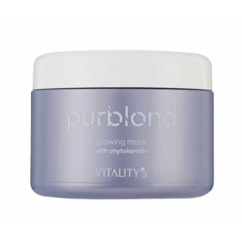 Антижовта маска для фарбованого та натурального волосся - Vitality's Purblond Glowing Mask 