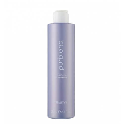 Антижовтий шампунь для фарбованого та натурального волосся - Vitality's Purblond Glowing Shampoo