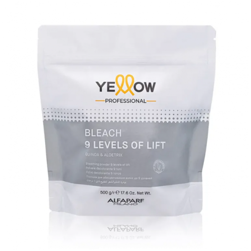 Порошок для знебарвлення волосся до 9 тонів - Yellow Bleach 9 Levels of Lift 500 гр